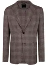 Zegna Giacca In Misto Lino Blu Uomo