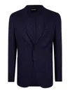 Zegna Men's Wool And Linen Jacket In Blue