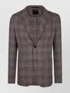Zegna Wool And Linen Jacket In Brown