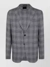 Zegna Wool And Linen Jacket In Gray