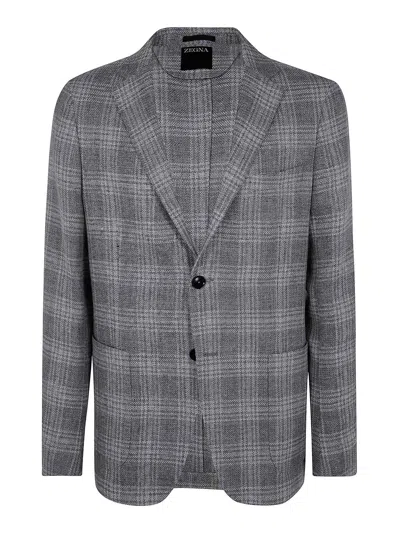 ZEGNA WOOL AND LINEN JACKET