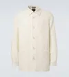 Zegna Button-up Wool Overshirt In Neutral