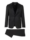 Zegna Single-breasted Two-piece Suit In Black