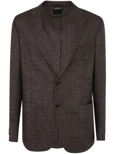 ZEGNA ZEGNA WOOL AND SILK BLEND JACKET