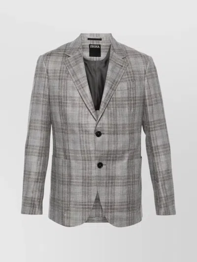 ZEGNA WOOL AND SILK BLEND JACKET