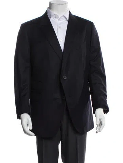 Pre-owned Zegna Wool Blazer In Black