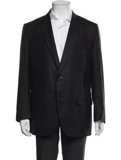 Pre-owned Zegna Wool Blazer In Black