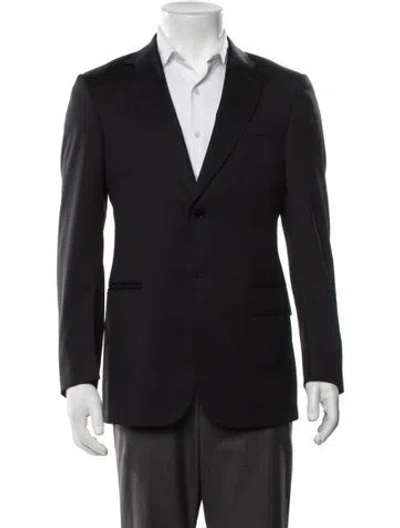 Pre-owned Zegna Wool Blazer In Black