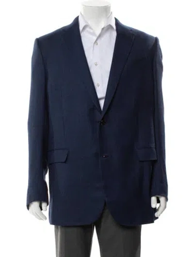 Pre-owned Zegna Wool Blazer In Blue