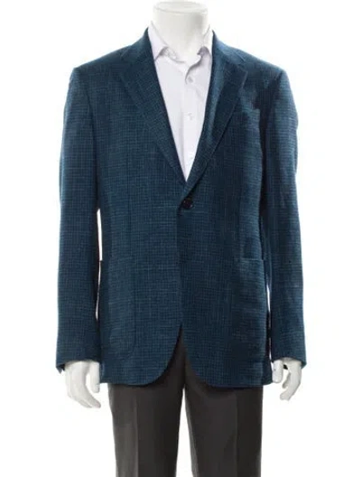 Pre-owned Zegna Wool Blazer In Blue