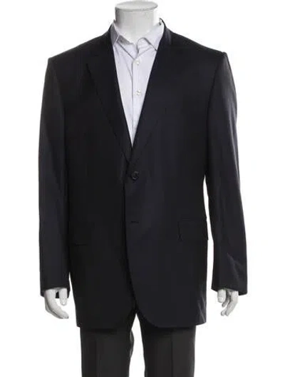 Pre-owned Zegna Wool Blazer In Blue