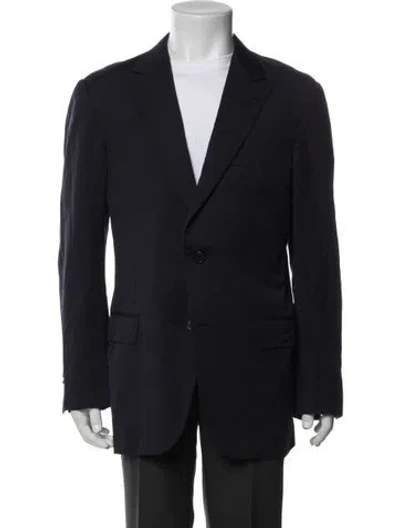 Pre-owned Zegna Wool Blazer In Blue