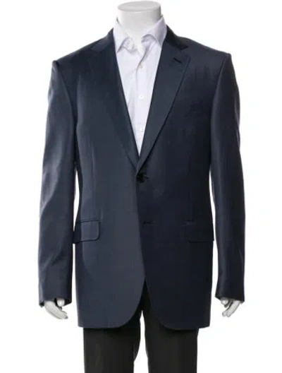 Pre-owned Zegna Wool Blazer In Blue