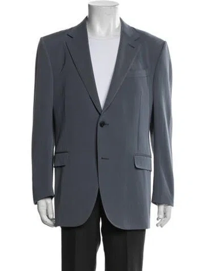 Pre-owned Zegna Wool Blazer In Blue