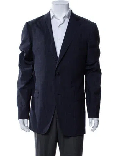 Pre-owned Zegna Wool Blazer In Blue
