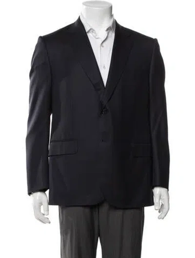 Pre-owned Zegna Wool Blazer In Blue