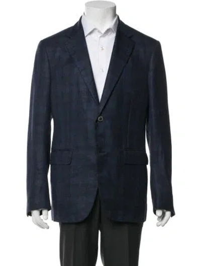 Pre-owned Zegna Wool Blazer In Blue