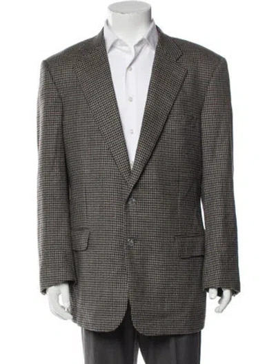 Pre-owned Zegna Wool Blazer In Brown