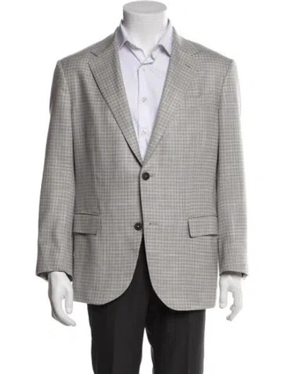 Pre-owned Zegna Wool Blazer In Gray