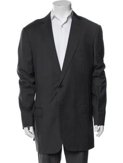 Pre-owned Zegna Wool Blazer In Gray