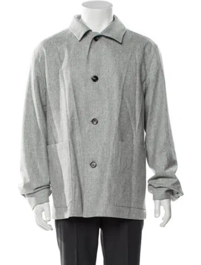 Pre-owned Zegna Wool Blazer In Gray