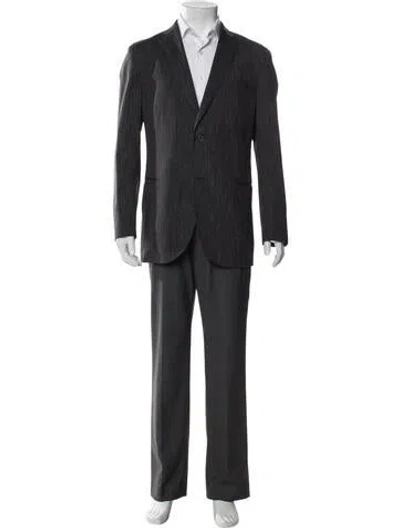 Pre-owned Zegna Wool Blazer In Gray