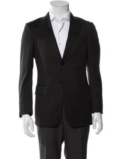 Pre-owned Zegna Wool Blazer In Gray