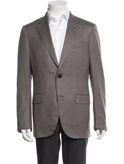 Pre-owned Zegna Wool Blazer In Grey
