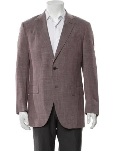 Pre-owned Zegna Wool Blazer In Purple