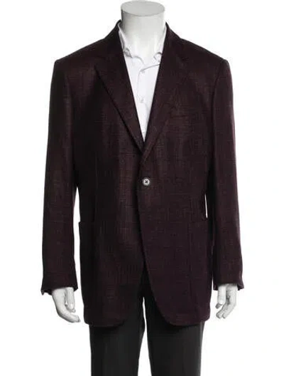 Pre-owned Zegna Wool Blazer In Purple