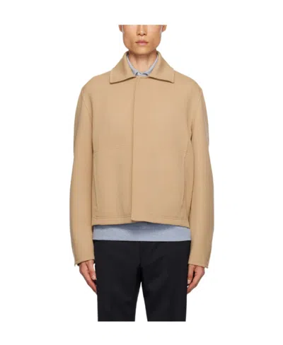 Zegna Wool-blend Shirt Jacket In Nude