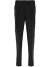 Zegna Wool-blend Trousers In Black