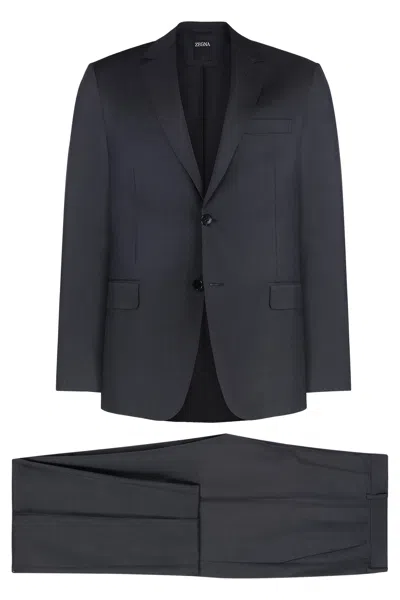 Zegna Wool Blend Two-piece Suit In Neutral