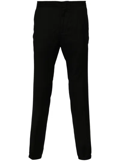 Zegna Wool Chino Trousers In Black