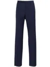 Zegna Wool Chino Trousers In Blue