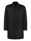 Zegna Wool Coat In Black
