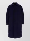 Zegna Wool Coat With Collared Design And Front Pockets In Blue
