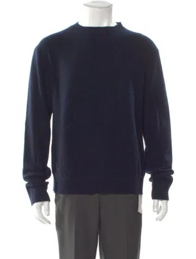 Pre-owned Zegna Wool Crew Neck Pullover In Blue