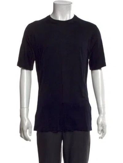 Pre-owned Zegna Wool Crew Neck T-shirt In Blue