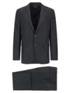 Zegna Single-breasted Blazer And Trousers Two-piece Set In Gray