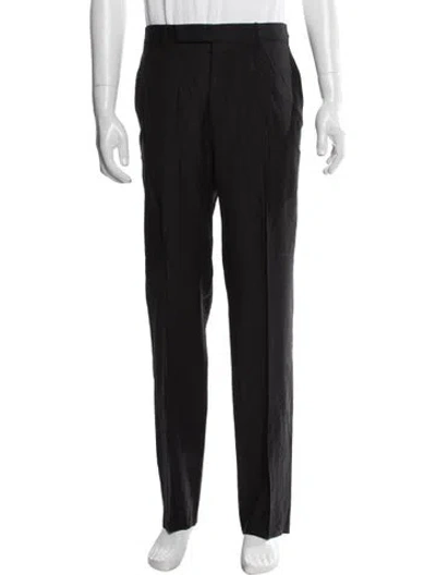 Pre-owned Zegna Wool Dress Pants In Black