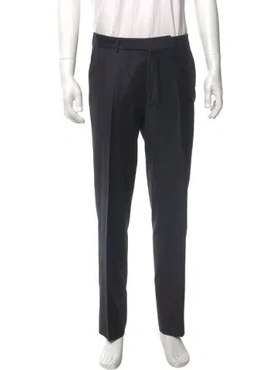 Pre-owned Zegna Wool Dress Pants In Blue