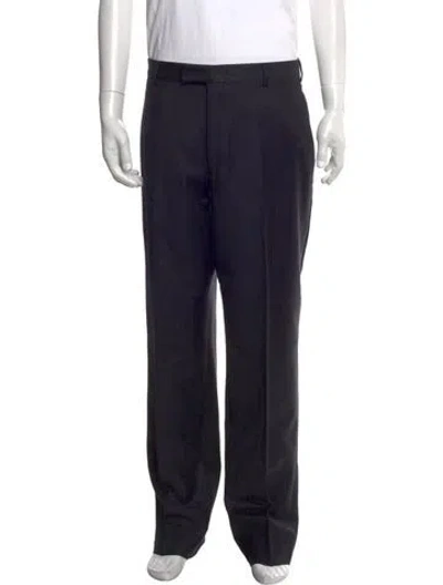 Pre-owned Zegna Wool Dress Pants In Blue