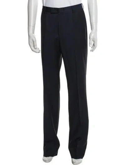 Pre-owned Zegna Wool Dress Pants In Blue