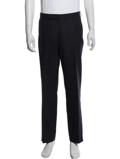 Pre-owned Zegna Wool Dress Pants In Blue