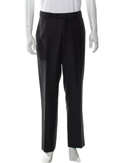 Pre-owned Zegna Wool Dress Pants In Grey