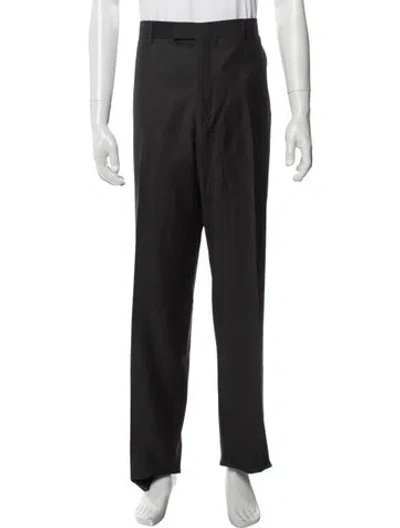 Pre-owned Zegna Wool Dress Pants In Grey