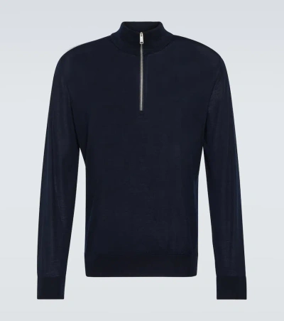 ZEGNA WOOL HALF-ZIP SWEATER