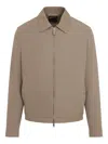 Zegna Tailored Polyester Jacket With Adjustable Cuffs In Brown