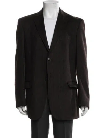 Pre-owned Zegna Wool Jacket In Brown